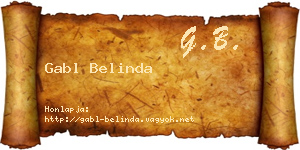 Gabl Belinda névjegykártya